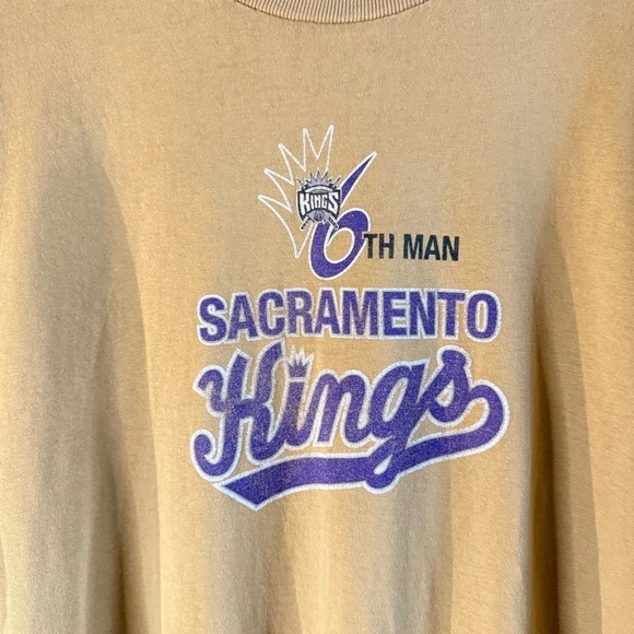 Vintage Sacramento Kings T-Shirt Size XL Made in the USA 100% Cotton No Flaws - Picture 2 of 7